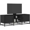 TV staliukas Televizoriaus spintelė, juoda, 120x35x41cm, mediena ir metalas