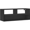 TV staliukas Televizoriaus spintelė, juoda, 100x31x39,5cm, mediena/metalas