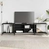 TV staliukas Televizoriaus spintelė, juoda, 203x37x50cm, apdirbta mediena