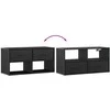 TV staliukas Televizoriaus spintelė, juoda, 80x31x39,5cm, mediena/metalas