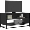 TV staliukas Televizoriaus spintelė, juoda, 91x40x46cm, mediena ir metalas