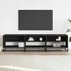TV staliukas Televizoriaus spintelė, juoda, 180x40x46cm, apdirbta mediena