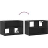 TV staliukas Televizoriaus spintelė, juoda, 60x31x39,5cm, mediena ir metalas
