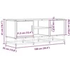 TV staliukas Televizoriaus spintelė, juoda, 100x35x41cm, mediena ir metalas