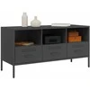 TV staliukas Televizoriaus spintelė, juoda, 100,5x39x50,5cm, plienas