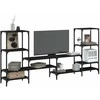 TV staliukas Televizoriaus spintelė, juoda, 206,5x28,5x95cm, mediena