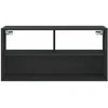 TV staliukas Televizoriaus spintelė, juoda, 80x31x39,5cm, mediena/metalas