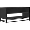 TV staliukas Televizoriaus spintelė, juoda, 91x40x46cm, mediena ir metalas