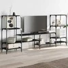 TV staliukas Televizoriaus spintelė, juoda, 206,5x28,5x95cm, mediena