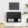 TV staliukas Televizoriaus spintelė, juoda, 60x31x39,5cm, mediena ir metalas