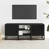 TV staliukas Televizoriaus spintelė, juoda, 100x35x41cm, mediena ir metalas