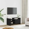 TV staliukas Televizoriaus spintelė, juoda, 80x35x40cm, apdirbta mediena