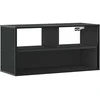 TV staliukas Televizoriaus spintelė, juoda, 80x31x39,5cm, mediena/metalas