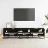 TV staliukas Televizoriaus spintelė, juoda, 180x34x41cm, apdirbta mediena