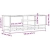 TV staliukas Televizoriaus spintelė, juoda, 120x35x41cm, mediena ir metalas