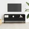 TV staliukas Televizoriaus spintelė, juoda, 100x34,5x40cm, mediena/metalas