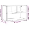 TV staliukas Televizoriaus spintelė, juoda, 60x31x39,5cm, mediena ir metalas