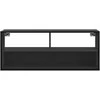 TV staliukas Televizoriaus spintelė, juoda, 100x31x39,5cm, mediena/metalas
