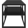 TV staliukas Televizoriaus spintelė, juoda, 100x40x40cm, su juodu stiklu
