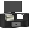 TV staliukas Televizoriaus spintelė, juoda, 80x31x39,5cm, mediena/metalas