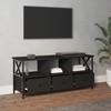 TV staliukas Televizoriaus spintelė, juoda, 102x33x45cm, mediena ir geležis