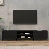 TV staliukas Televizoriaus spintelė, juoda, 180x31,5x40cm, apdirbta mediena