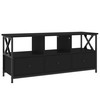 TV staliukas Televizoriaus spintelė, juoda, 102x33x45cm, mediena ir geležis