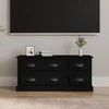 TV staliukas Televizoriaus spintelė, juoda, 100x35,5x45cm, apdirbta mediena