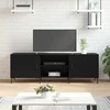 TV staliukas Televizoriaus spintelė, juoda, 150x30x50cm, apdirbta mediena