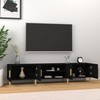 TV staliukas Televizoriaus spintelė, juoda, 180x31,5x40cm, apdirbta mediena