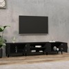 TV staliukas Televizoriaus spintelė, juoda, 180x31,5x40cm, apdirbta mediena