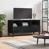 TV staliukas Televizoriaus spintelė, juoda, 102x36x50cm, apdirbta mediena