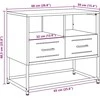 TV staliukas Televizoriaus spintelė, juodos spalvos, 68x39x60,5cm, plienas