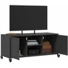 TV staliukas Televizoriaus spintelė, juoda, 100,5x39x43,5cm, plienas