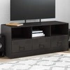 TV staliukas Televizoriaus spintelė, juodos spalvos, 99x39x44cm, plienas