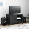 TV staliukas Televizoriaus spintelė, juodos spalvos, 68x39x43,5cm, plienas