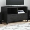 TV staliukas Televizoriaus spintelė, juodos spalvos, 68x39x43,5cm, plienas