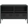 TV staliukas Televizoriaus spintelė, juodos, 68x39x43,5cm, plienas