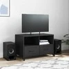 TV staliukas Televizoriaus spintelė, juodos spalvos, 68x39x43,5cm, plienas