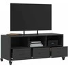 TV staliukas Televizoriaus spintelė, juoda, 100,5x39x43,5cm, plienas