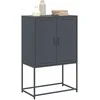 TV staliukas Televizoriaus spintelė, juodos spalvos, 68x39x60,5cm, plienas