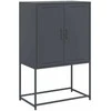 TV staliukas Televizoriaus spintelė, juodos spalvos, 68x39x60,5cm, plienas