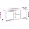 TV staliukas Televizoriaus spintelė, juoda, 100,5x39x43,5cm, plienas