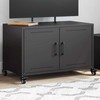 TV staliukas Televizoriaus spintelė, juodos spalvos, 68x39x43,5cm, plienas