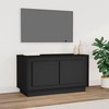 TV staliukas Televizoriaus spintelė, juodos spalvos, 80x35x45cm, mediena