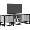 TV staliukas Televizoriaus spintelė, pilka, 120x35x41cm, mediena ir metalas