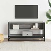 TV staliukas Televizoriaus spintelė, pilka, 91x40x46cm, mediena ir metalas