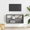 TV staliukas Televizoriaus spintelė, pilka, 80x31x39,5cm, mediena ir metalas