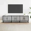 TV staliukas Televizoriaus spintelė, pilka, 150x35x41cm, mediena ir metalas