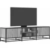TV staliukas Televizoriaus spintelė, pilka, 160x35x41cm, mediena ir metalas